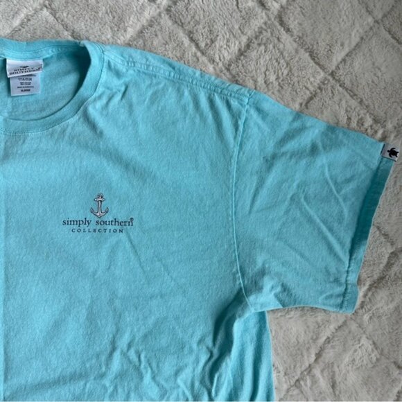 Simply Southern | Marine "Barefoot and Happy" T-shirt Tee | Size Extra Large - Picture 7 of 14
